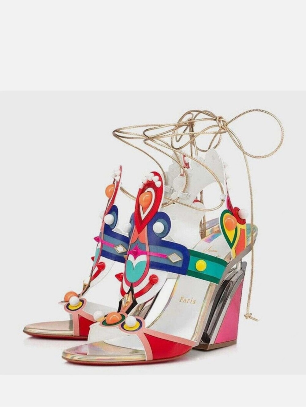 Christian Louboutin Colorful Multicolor Women’s Statement Sandals